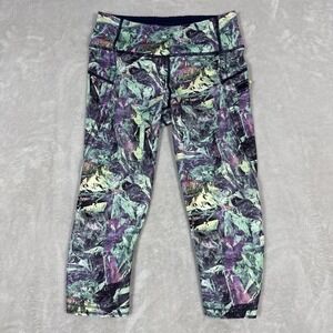 Lululemon Inspire Crop Legging Irridescent Multi Luxtreme women's Size 4